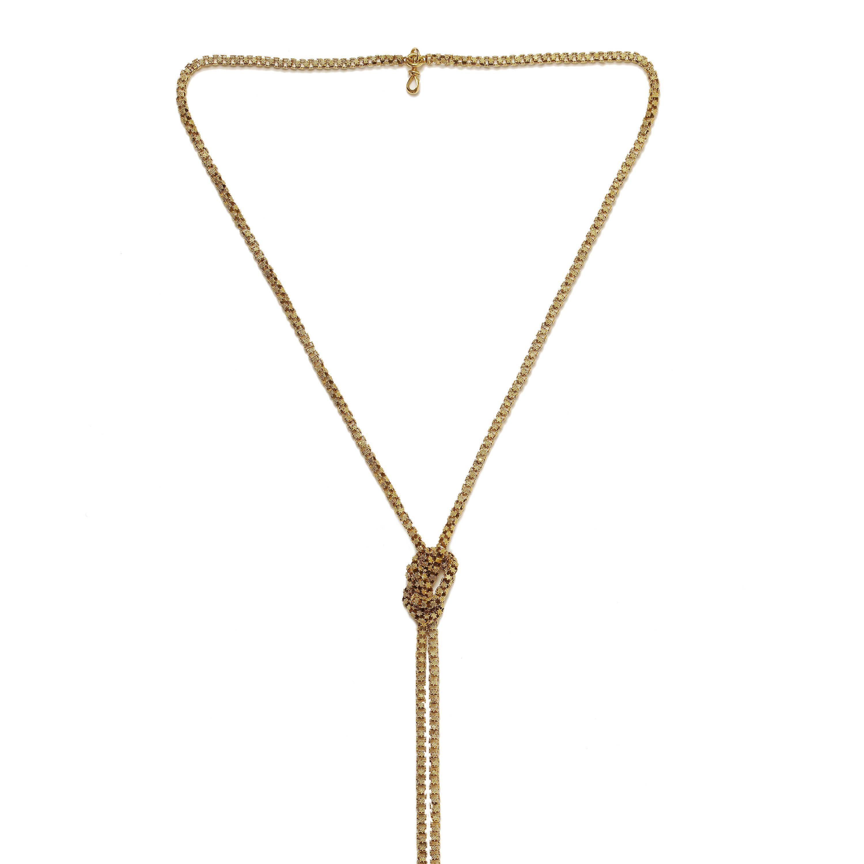 Antigua cadena larga de eslabones con estrellas de oro de 18 ct, circa 1830 en Bueno estado para la venta en London, GB