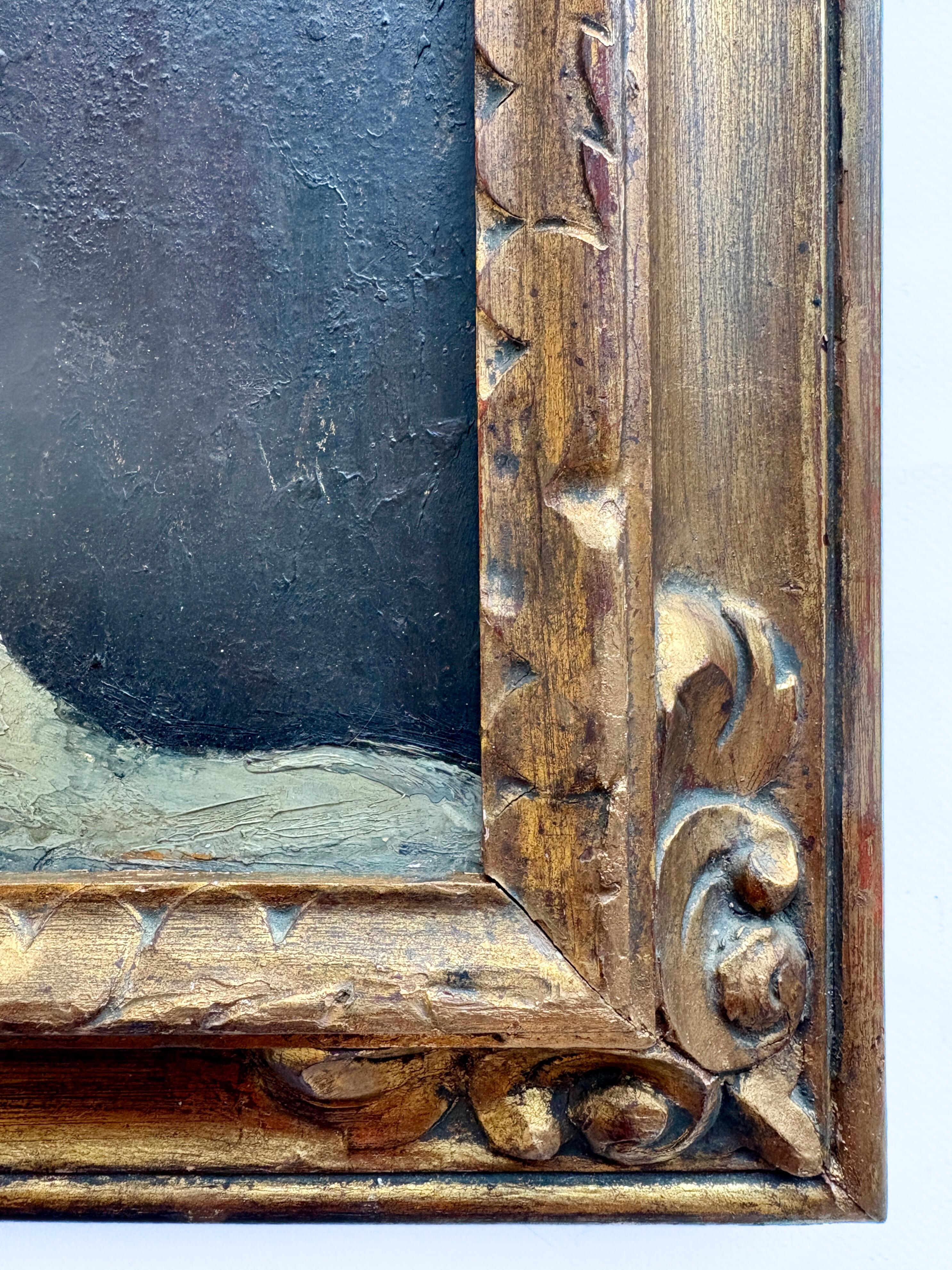 Ancienne peinture à l'huile maltaise d'une nature morte florale datée de 1923 en vente 6