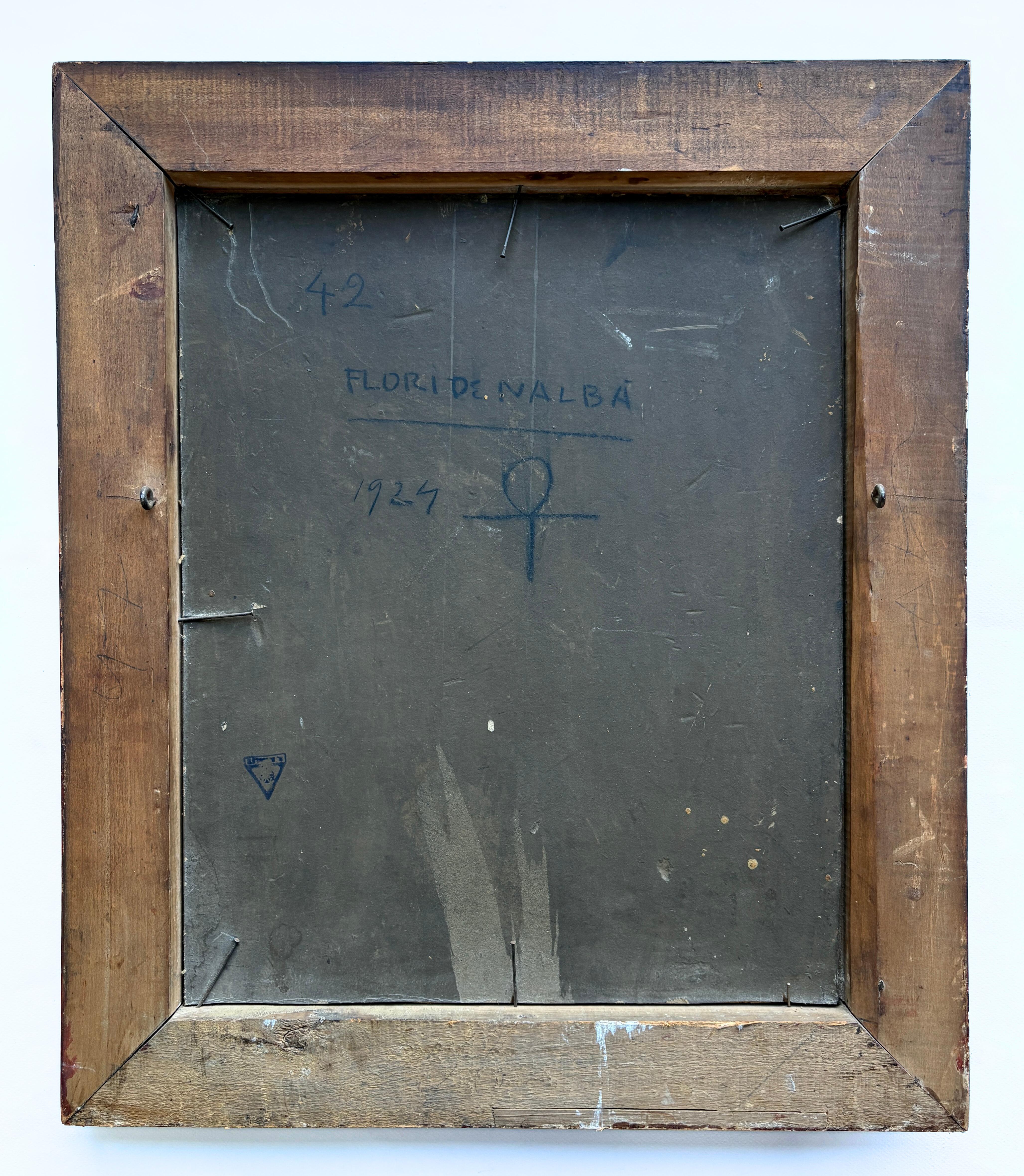 Ancienne peinture à l'huile maltaise d'une nature morte florale datée de 1923 en vente 10