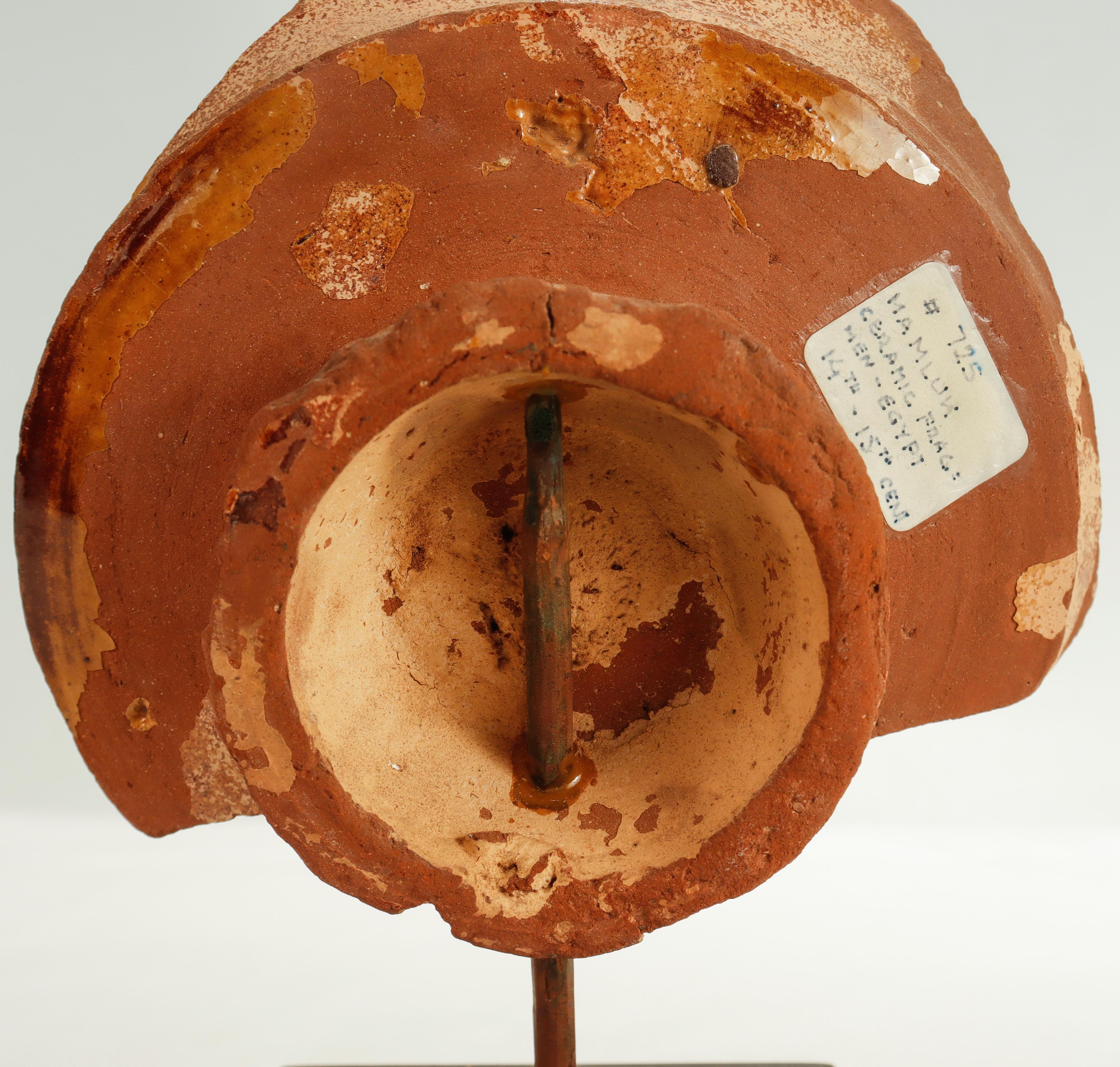 Antique Mamluk Incised Sgraffito Islamic Pottery Fragment 6