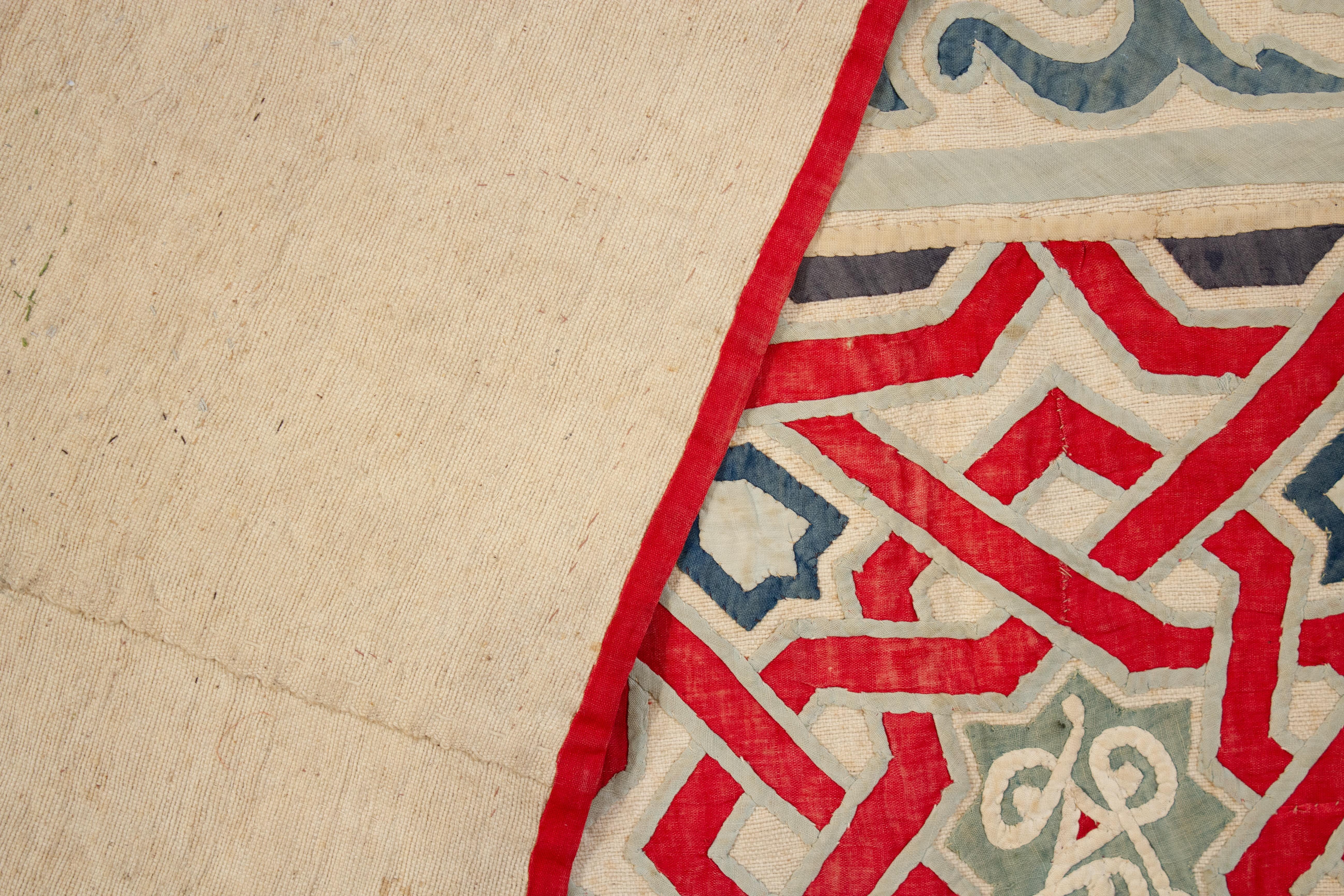 Antique Mamluk Revival Egyptian Khedival Khayamiya Cotton Appliquè Hanging For Sale 1