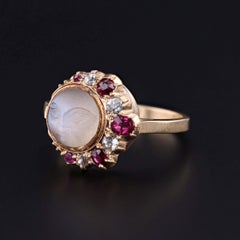 Antique Man-in-the-Moon Ring of 14k Gold