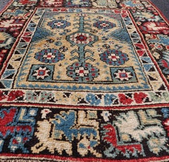 Antique Manastir Rug with Floral Medallion Design 3'3 x 4'6