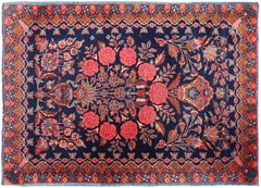 Antique Manchester Kashan Rug Antique Persian Kashan Rug 1890 66x92cm 2x3