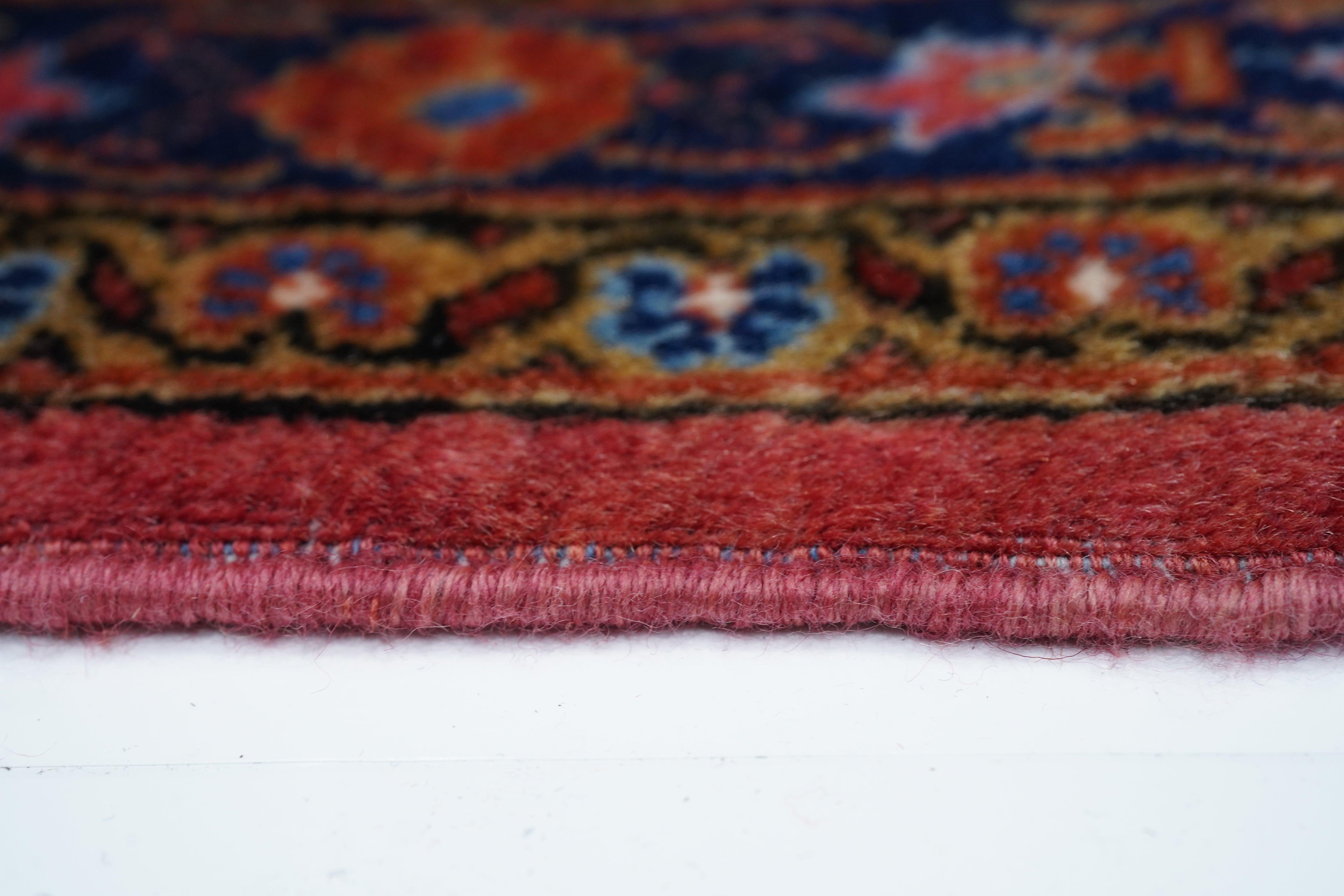 Perse Tapis de couloir Kashan en laine Manchester antique 1'10'' x 9'11'' en vente