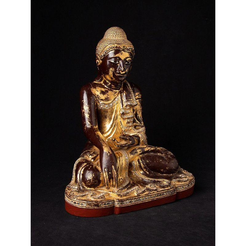 Wood Antique Mandalay Buddha Statue from Burma For Sale