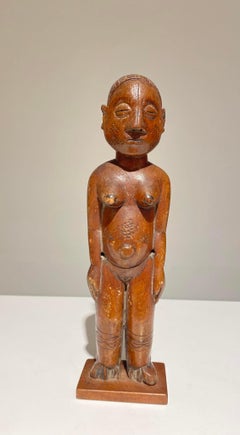 Antique Mangbetu tribe female Statue - DR Congo Region Uele - 19th century
