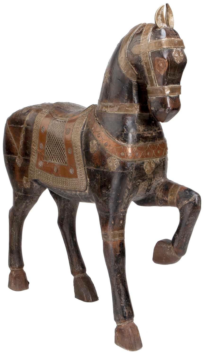 antique wooden horses