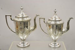 Antique Manhattan Plate Co. Silver Plated "July 4th 1861" Tea Set, 5 Pc Set