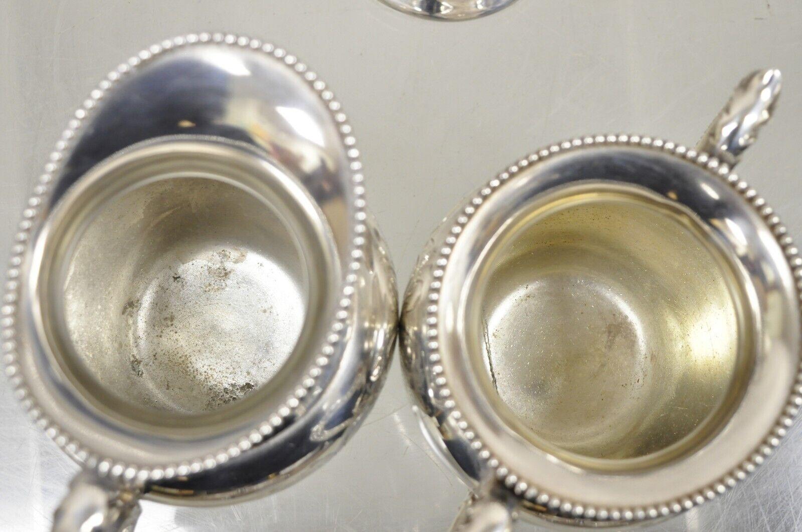 Victorian Antique Manhattan Silver Plate Co Silver Plated Tea Serving Set, 4pc Set For Sale