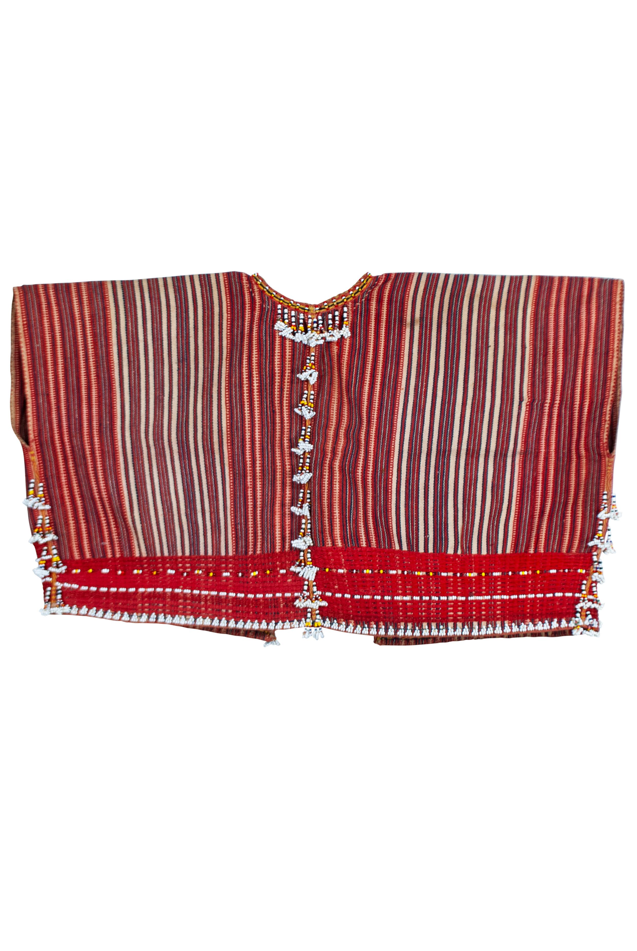 Tribal Antique Man’s Ceremonial Beaded Vest (Kuton), Gadding, Philippines For Sale