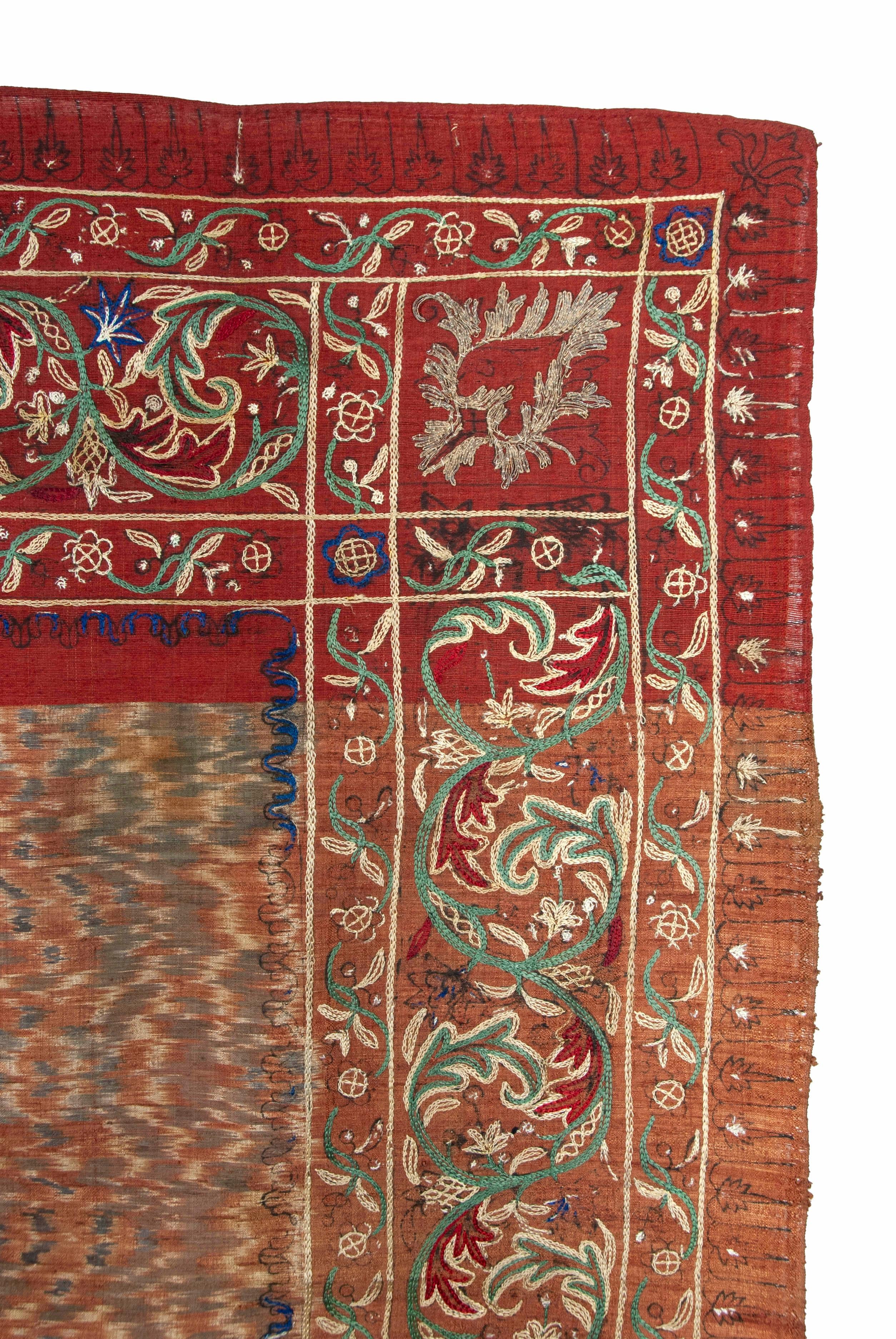 Indonesian Antique Man's Ceremonial Head Cloth (Iket Kepala), South Sumatra For Sale