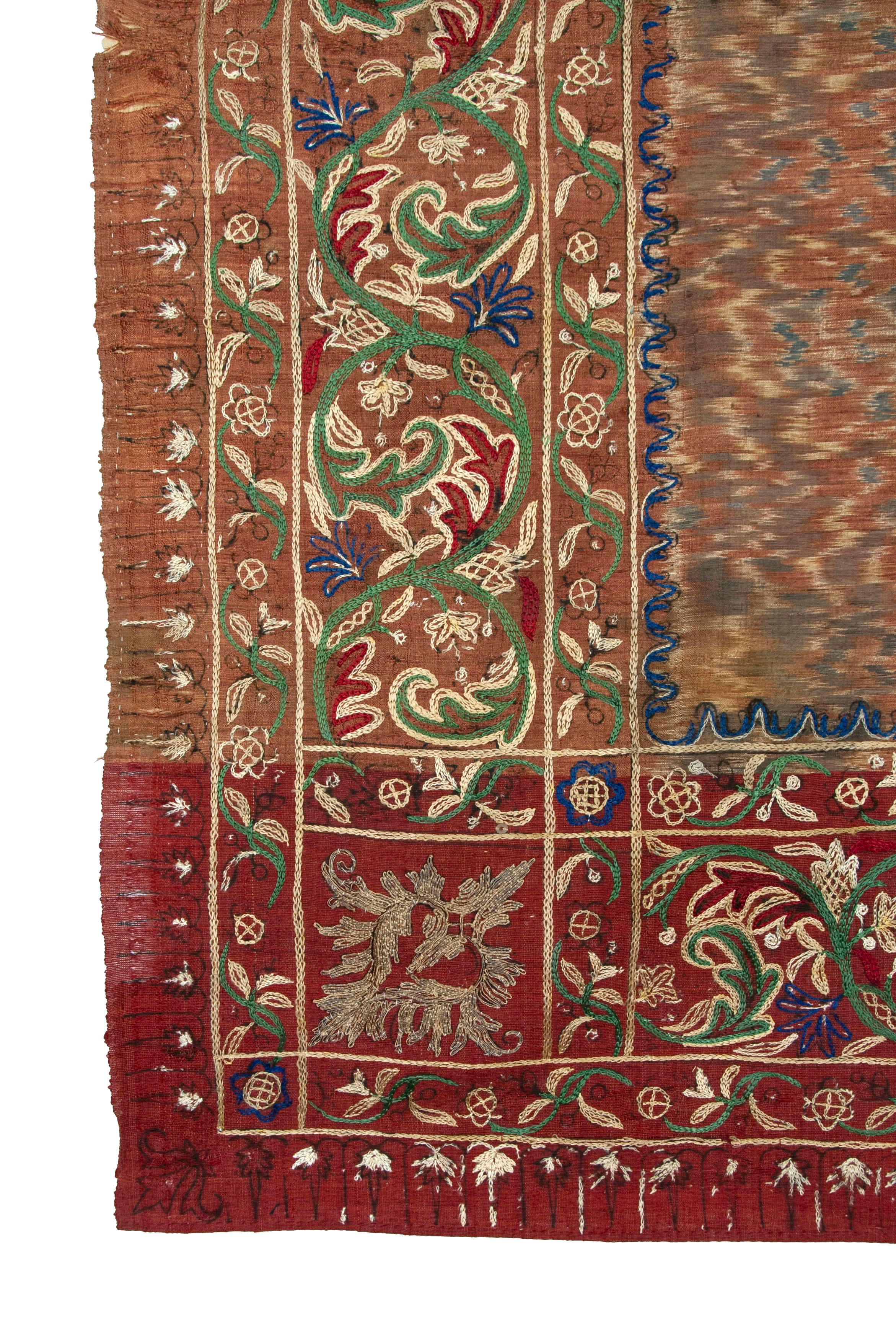 Antique Man's Ceremonial Head Cloth (Iket Kepala), South Sumatra In Good Condition For Sale In Point Richmond, CA
