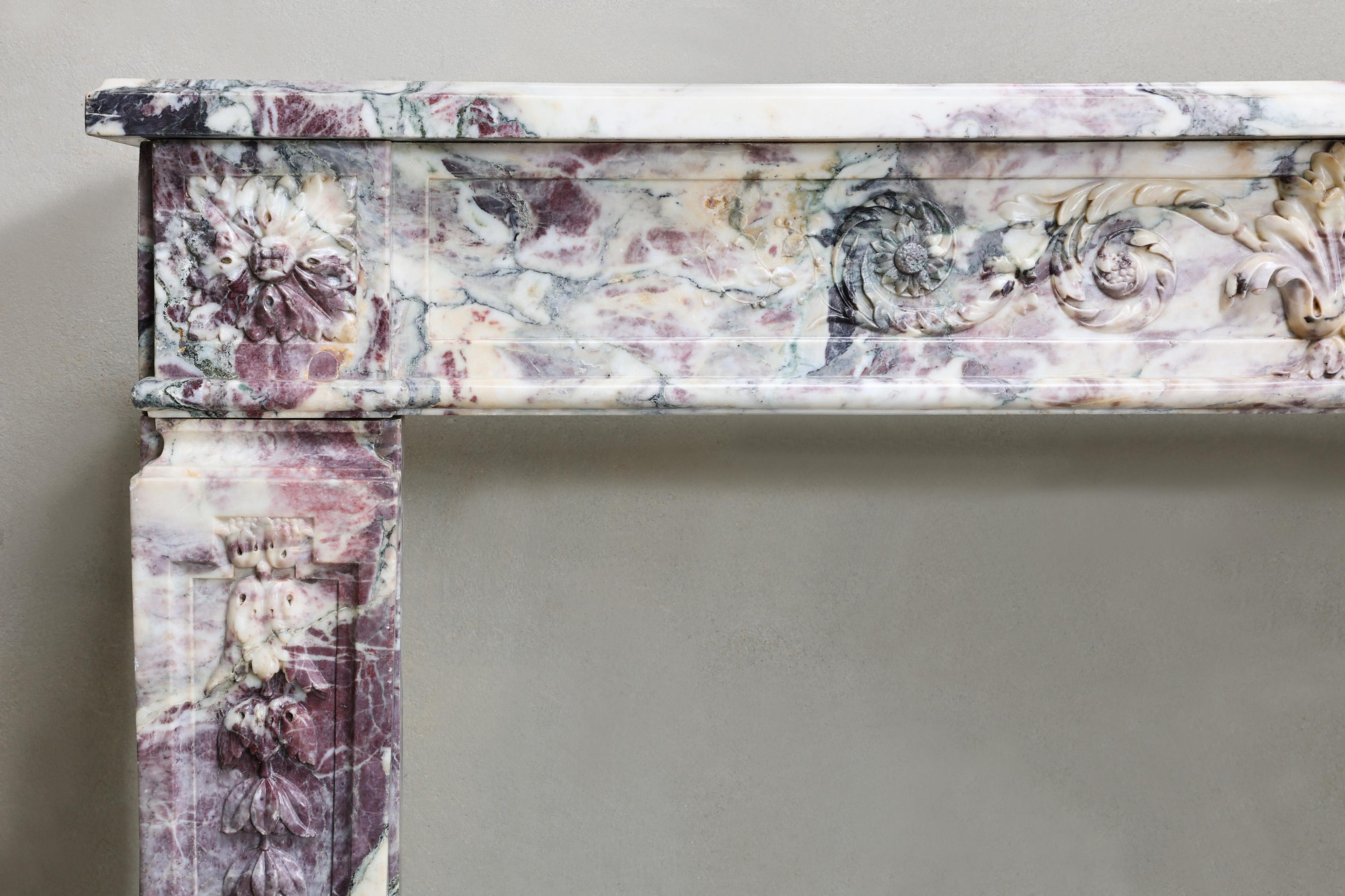 Antique Marble Mantel – Authentic European Chimneypiece 
<p style=
