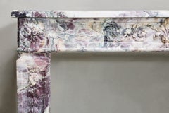 Antigua repisa de mármol Breche Violetta del siglo XIX