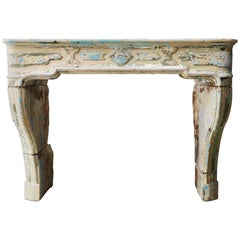 Antique Mantel Piece of French Limestone from the 19th Century