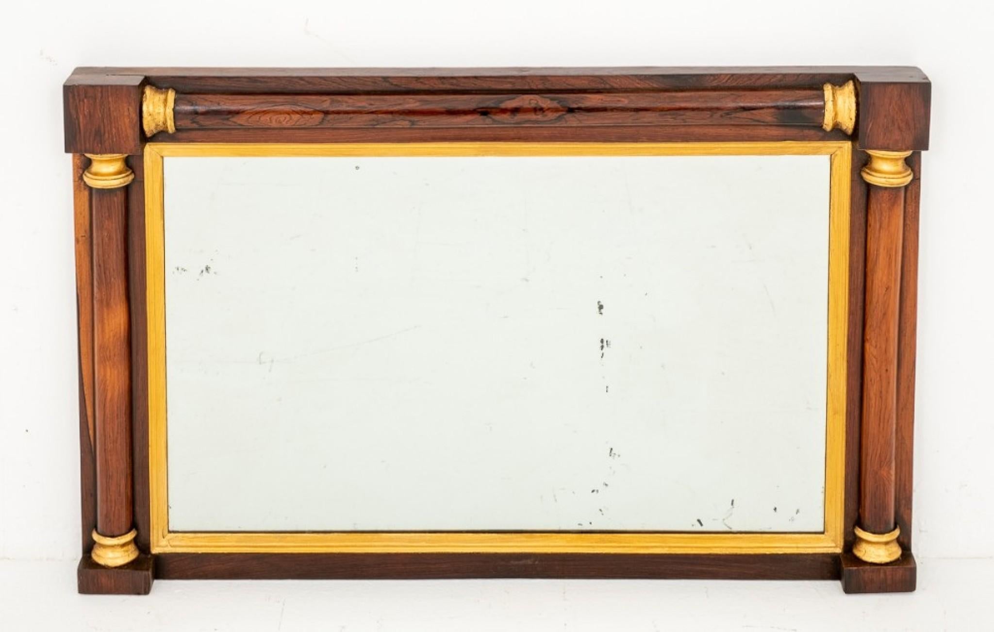 Antique Mantle Mirror, Rosewood and Gilt For Sale 2