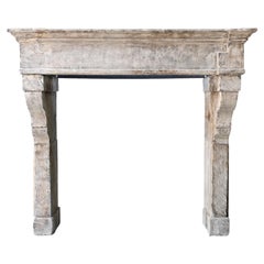 Antique Mantle Surround of the 19th Century in Style of Campagnarde
