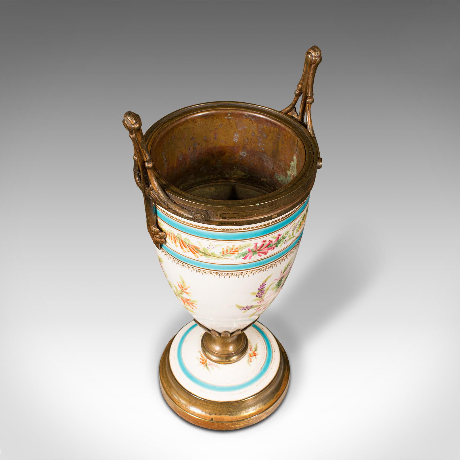 Céramique Jardinière de cheminée ancienne, française, céramique, exposition, jardinière, victorienne en vente