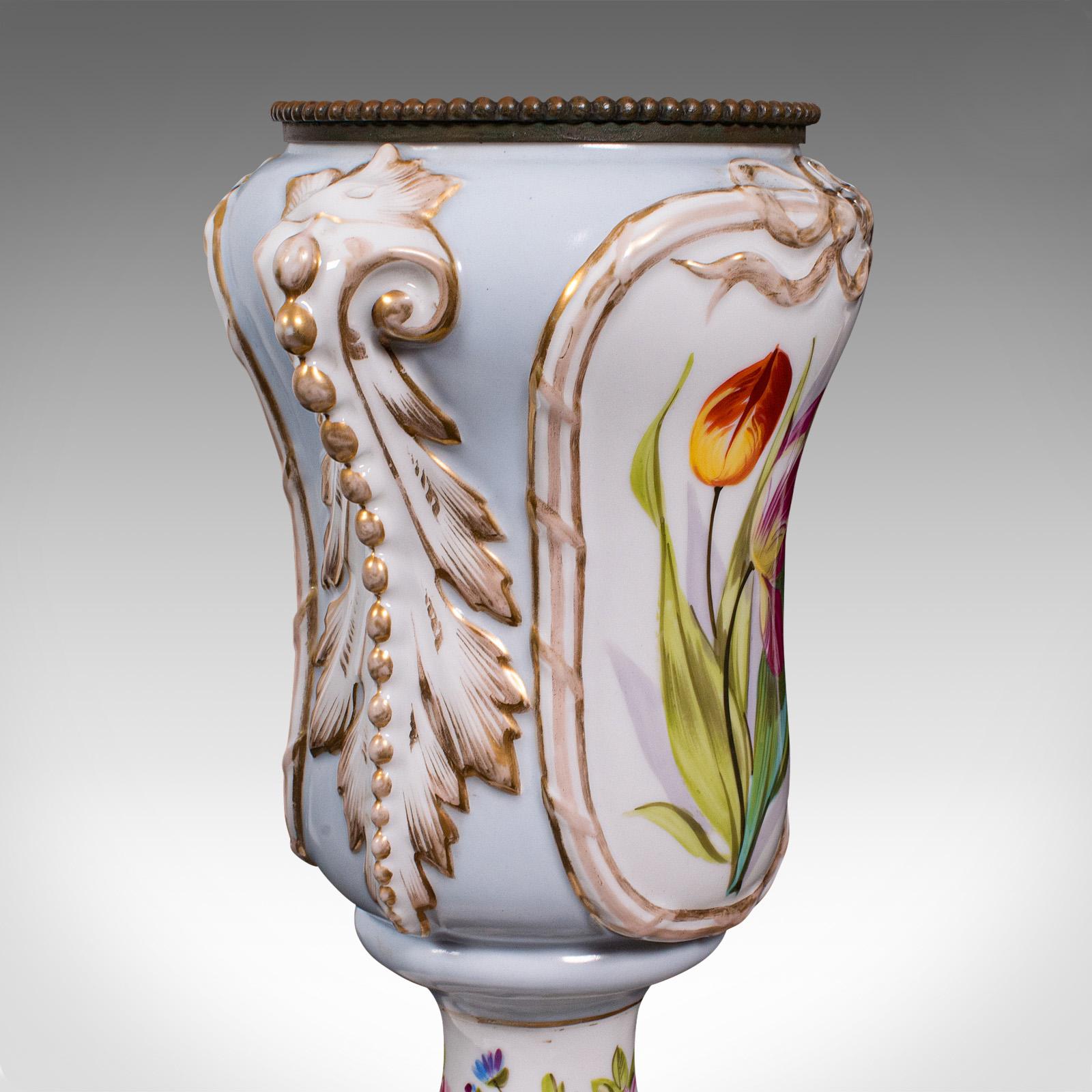 Antique Mantlepiece Vase, French, Ceramic, Planter, Jardiniere, Victorian, 1900 For Sale 3