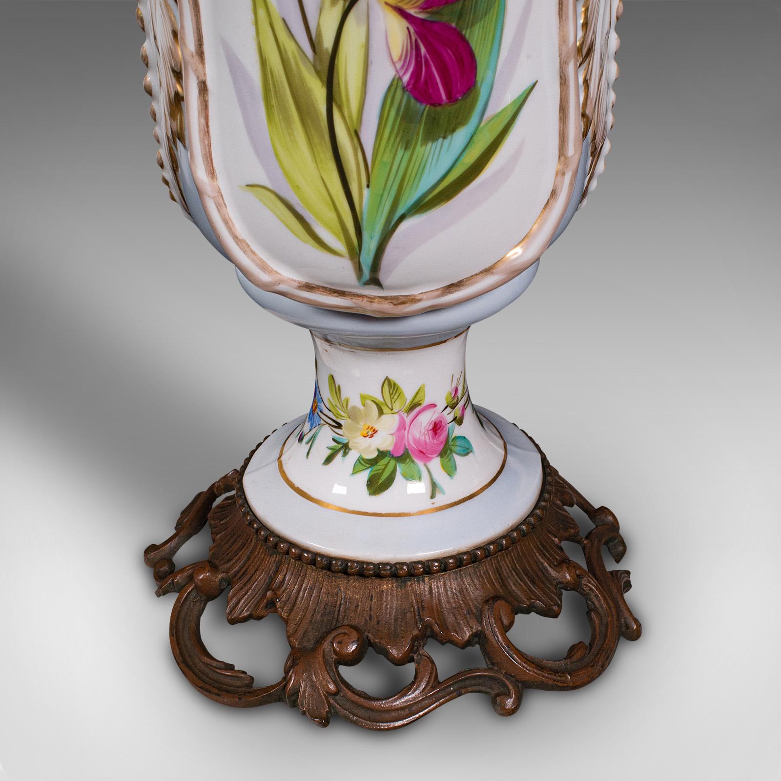 Antique Mantlepiece Vase, French, Ceramic, Planter, Jardiniere, Victorian, 1900 For Sale 4