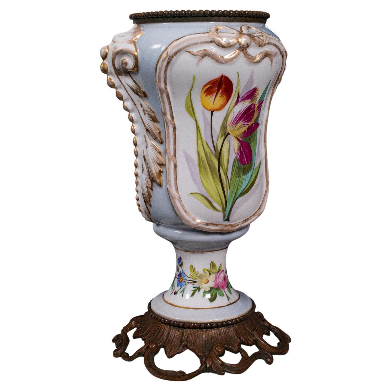 Antique Mantlepiece Vase, French, Ceramic, Planter, Jardiniere, Victorian, 1900 For Sale