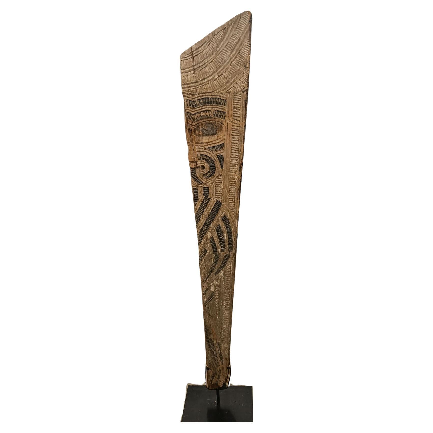 Antique Māori Carved Hardwood Architectural Panel – Tiki   Oceanic Polynesian
