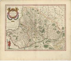 Antique Map Beauvais, Picardy France – Blaeu Hand Colored c.1642