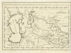Antique Map of Turkestan & Central Asia – Bellin, 1749
