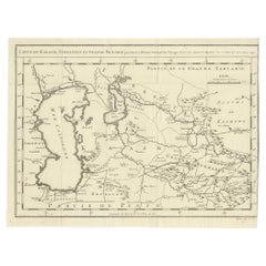 Carte ancienne centrée sur le Turkestan