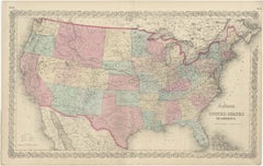 Antique Map Colton's United States of America