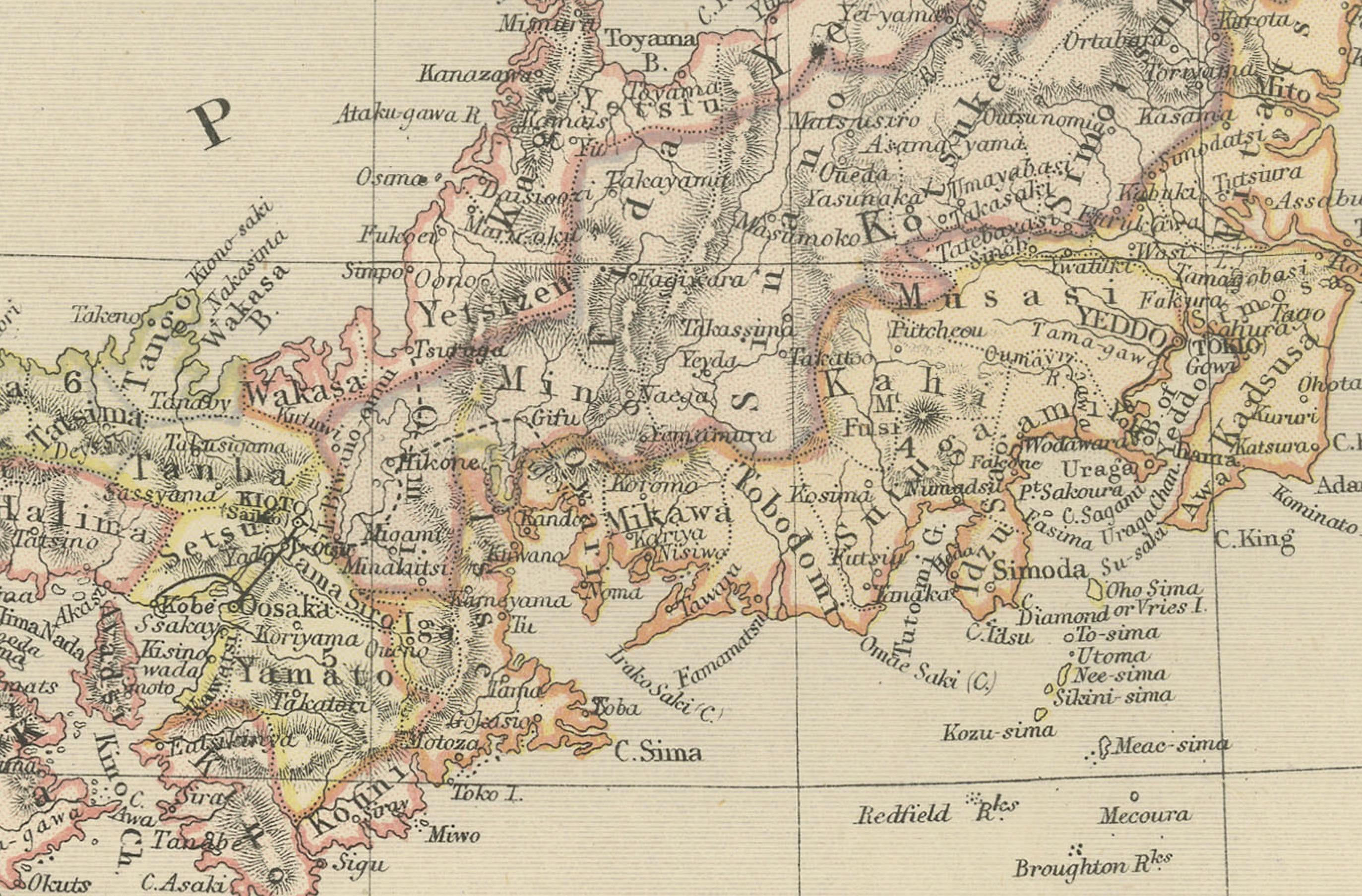 Paper Antique Map Depicting Burma, Siam, Annam (Vietnam) and Japan, 1882 For Sale