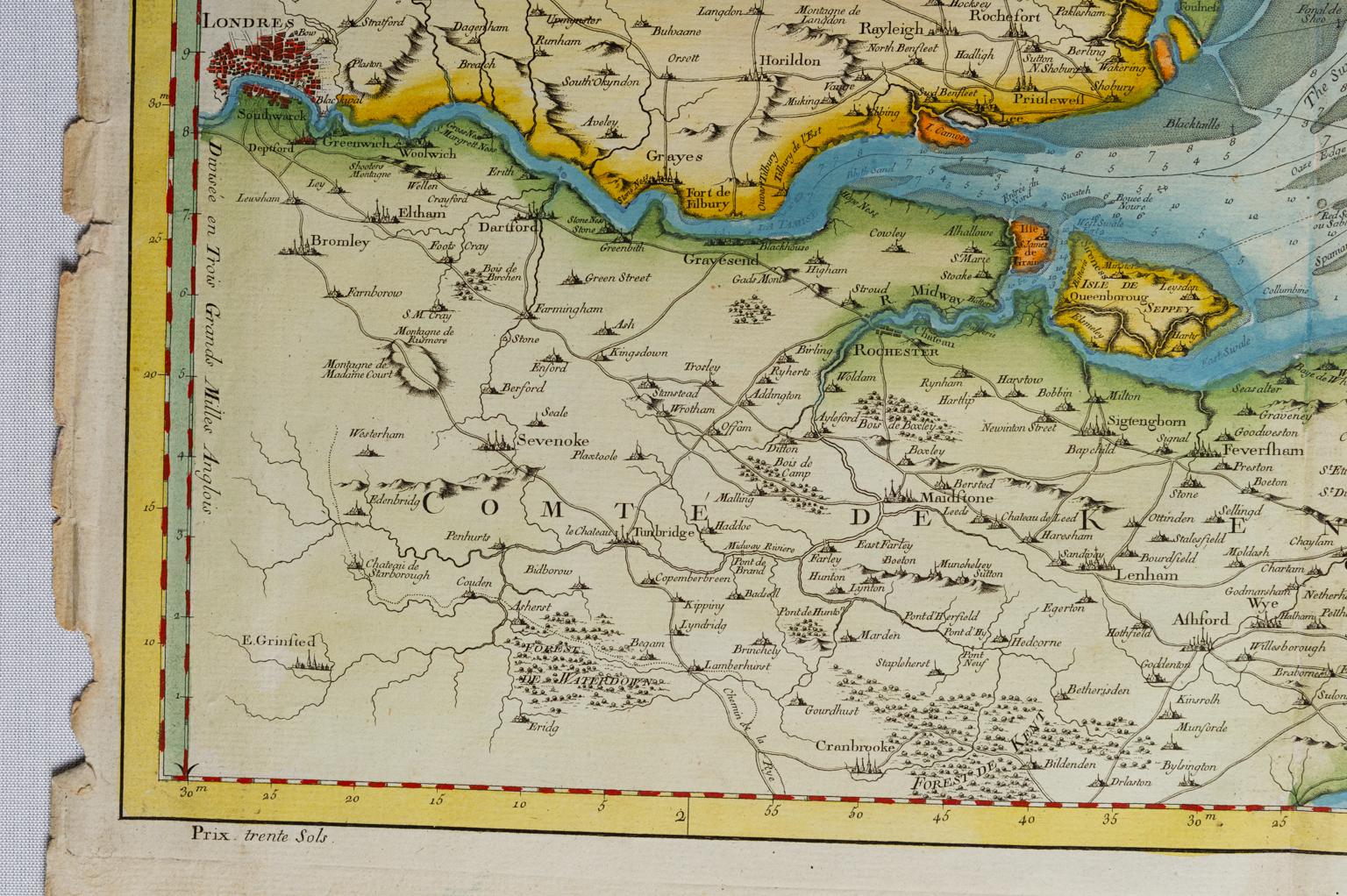 Autre  Carte « Estuary- Mouth of the Thames » ( Mousse de la Tamise) en vente