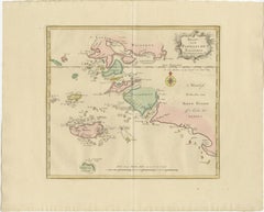 Antique Map extending from the Spice Islands to the west of Papua New Guinea