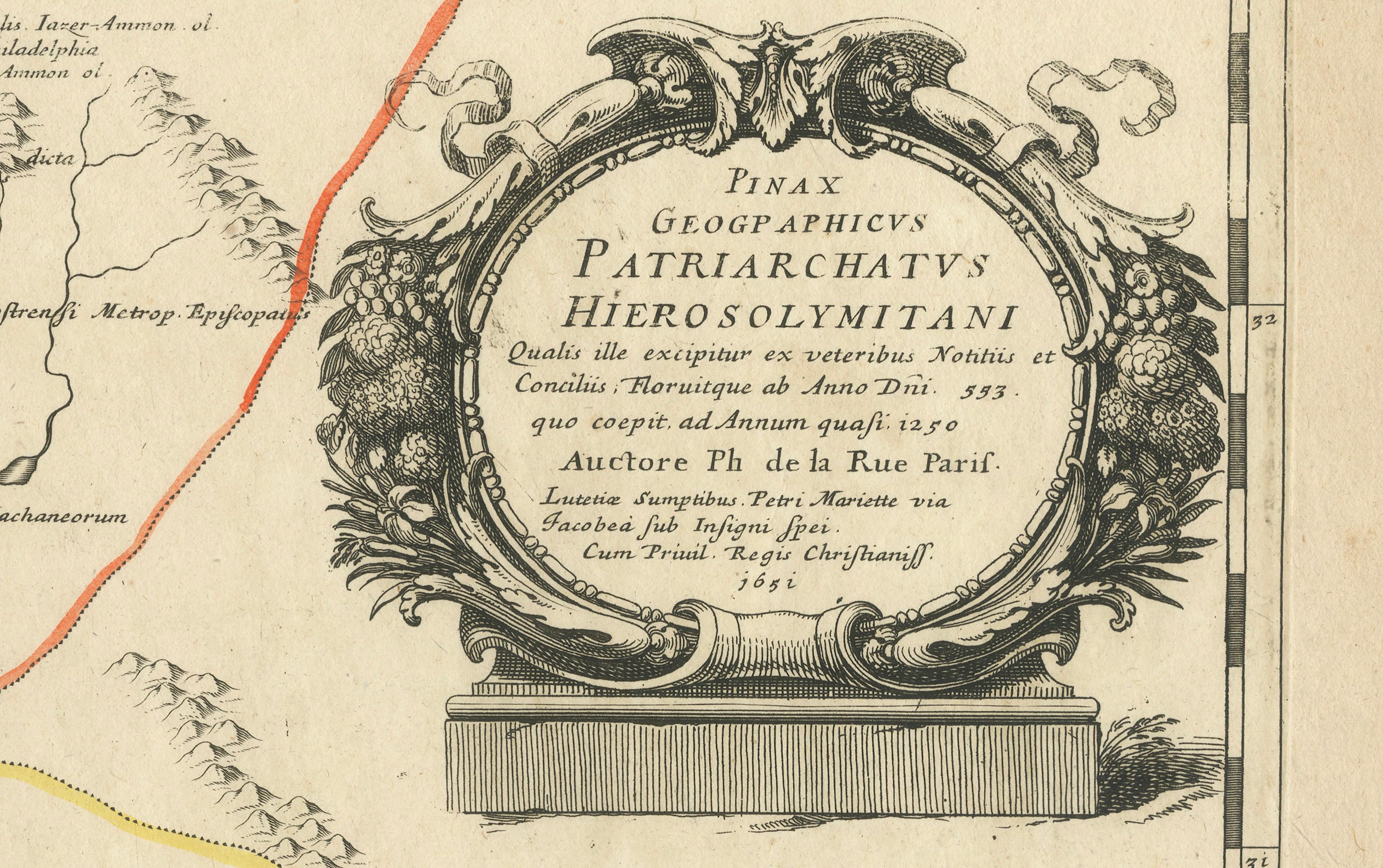 Antique Map Holy Land & Jerusalem — Patriarchatus Hierosolymitani, c1652