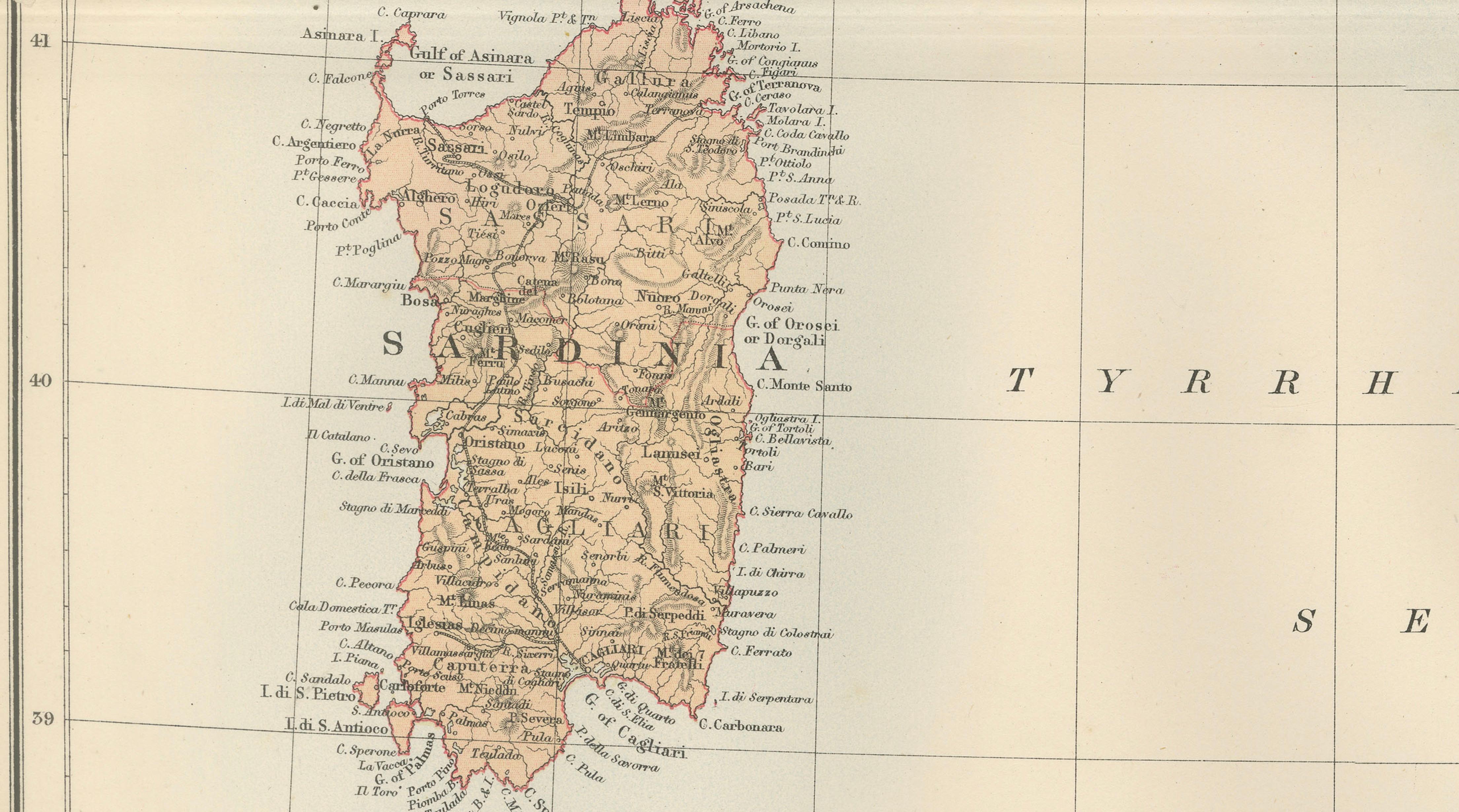 Antique Map Italy, Bartholomew for Black’s General Atlas, Edinburgh 1884