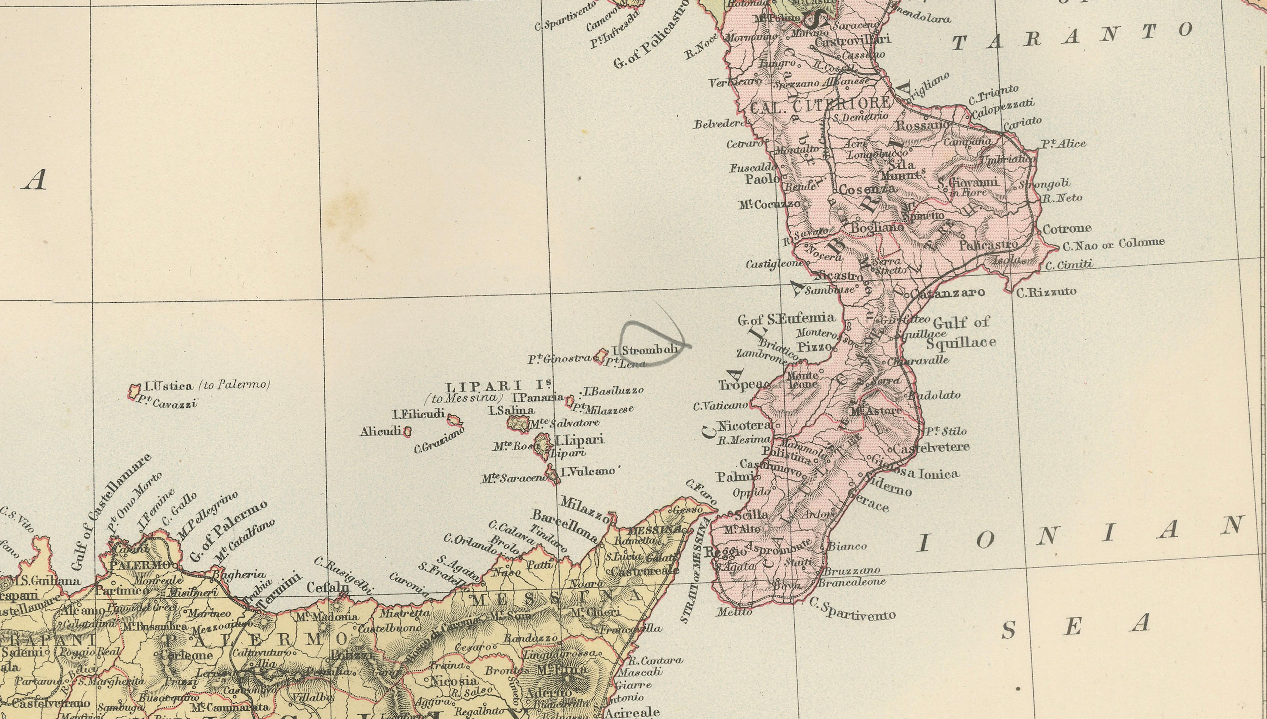 Antique Map Italy, Bartholomew for Black’s General Atlas, Edinburgh 1884