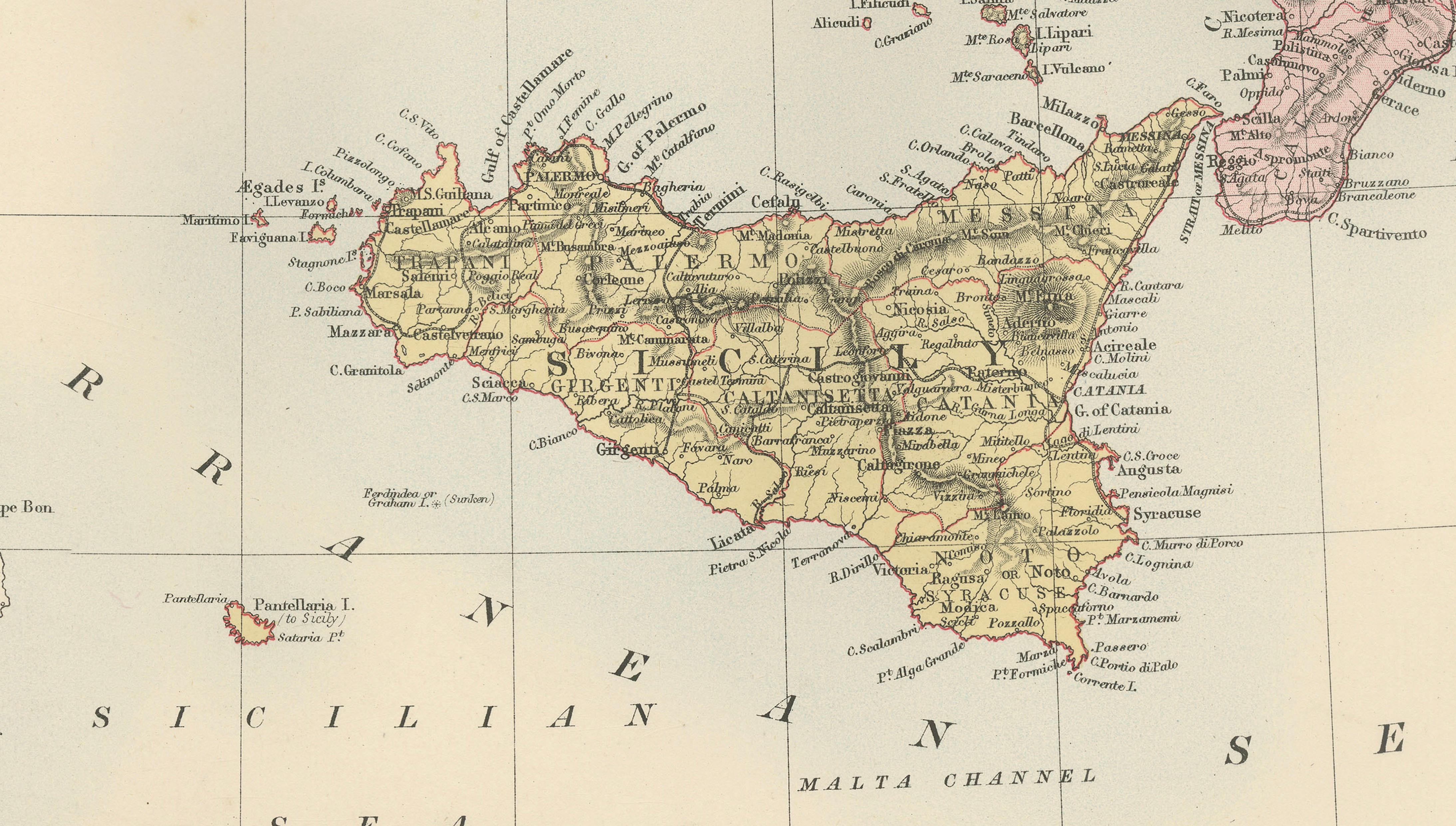 Antique Map Italy, Bartholomew for Black’s General Atlas, Edinburgh 1884