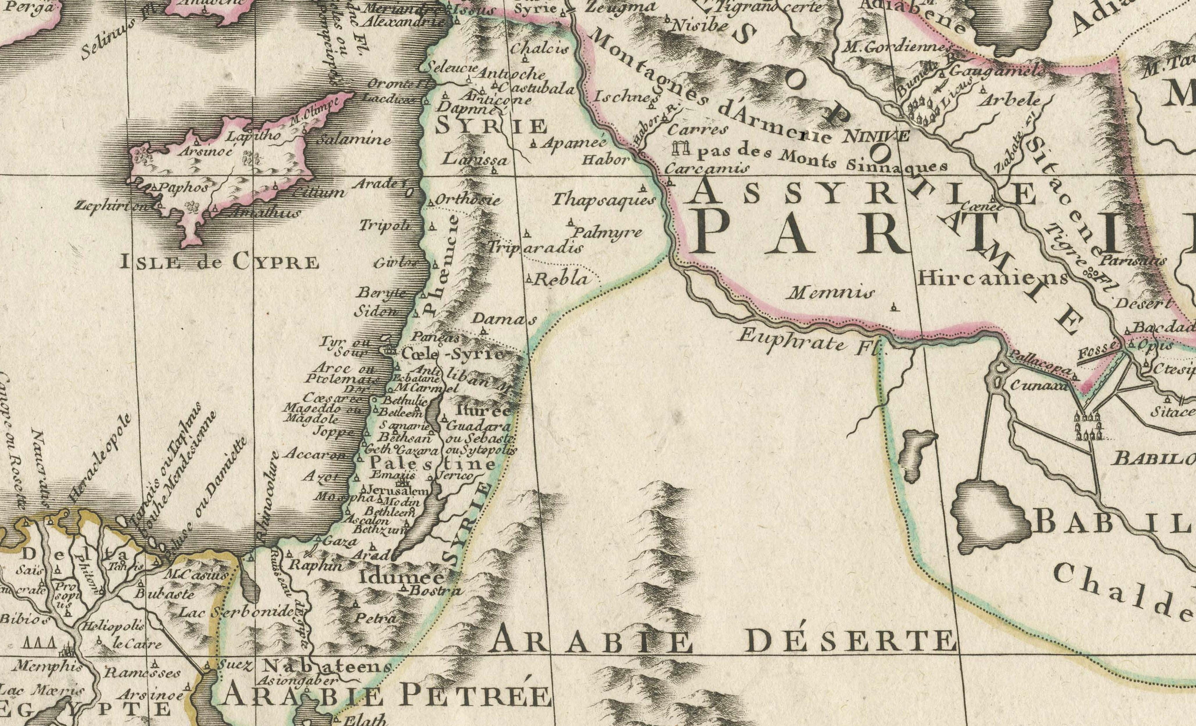 Antique Map Near East & Persia, Ancient Monarchies – Delamarche c.1795