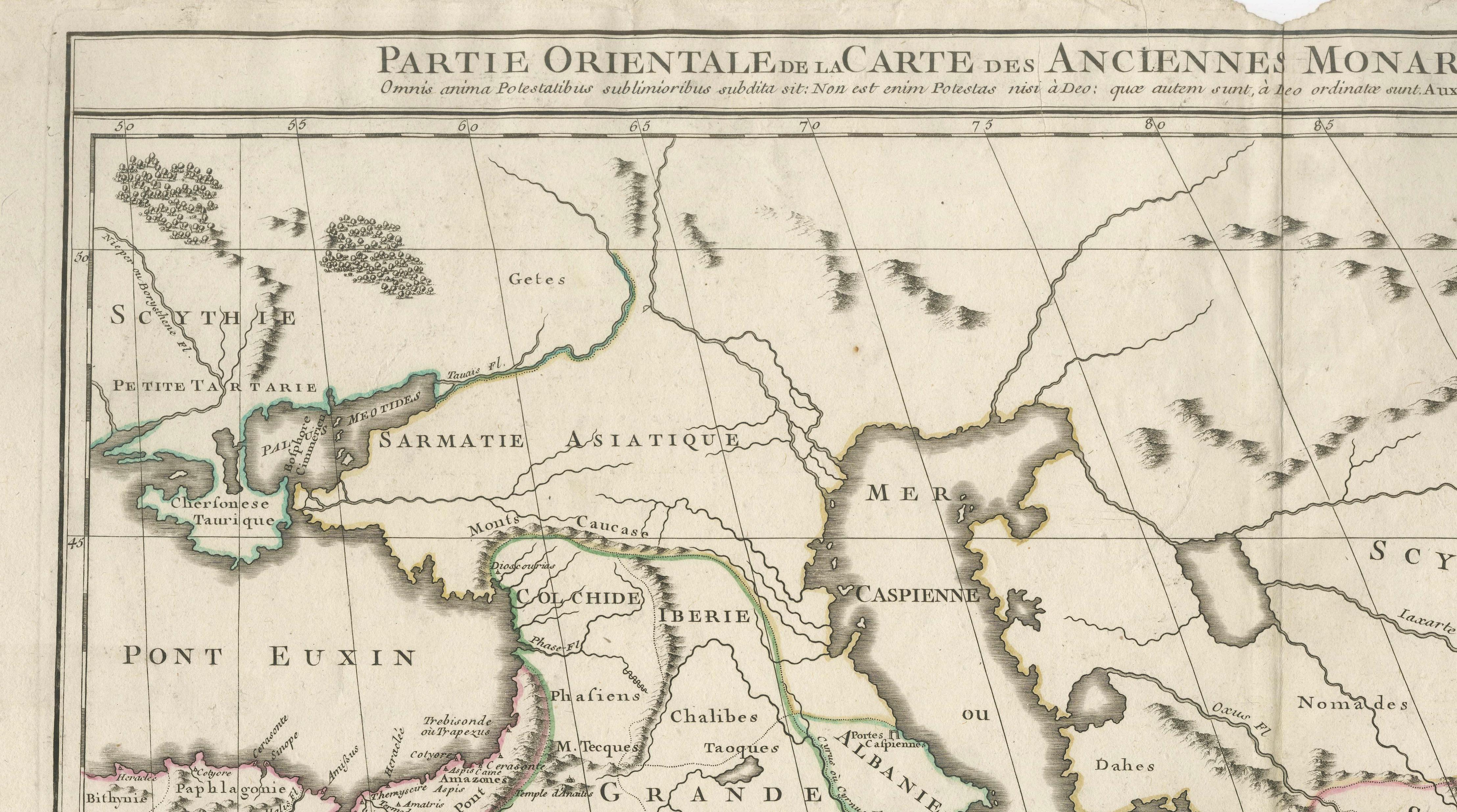 Antique Map Near East & Persia, Ancient Monarchies – Delamarche c.1795