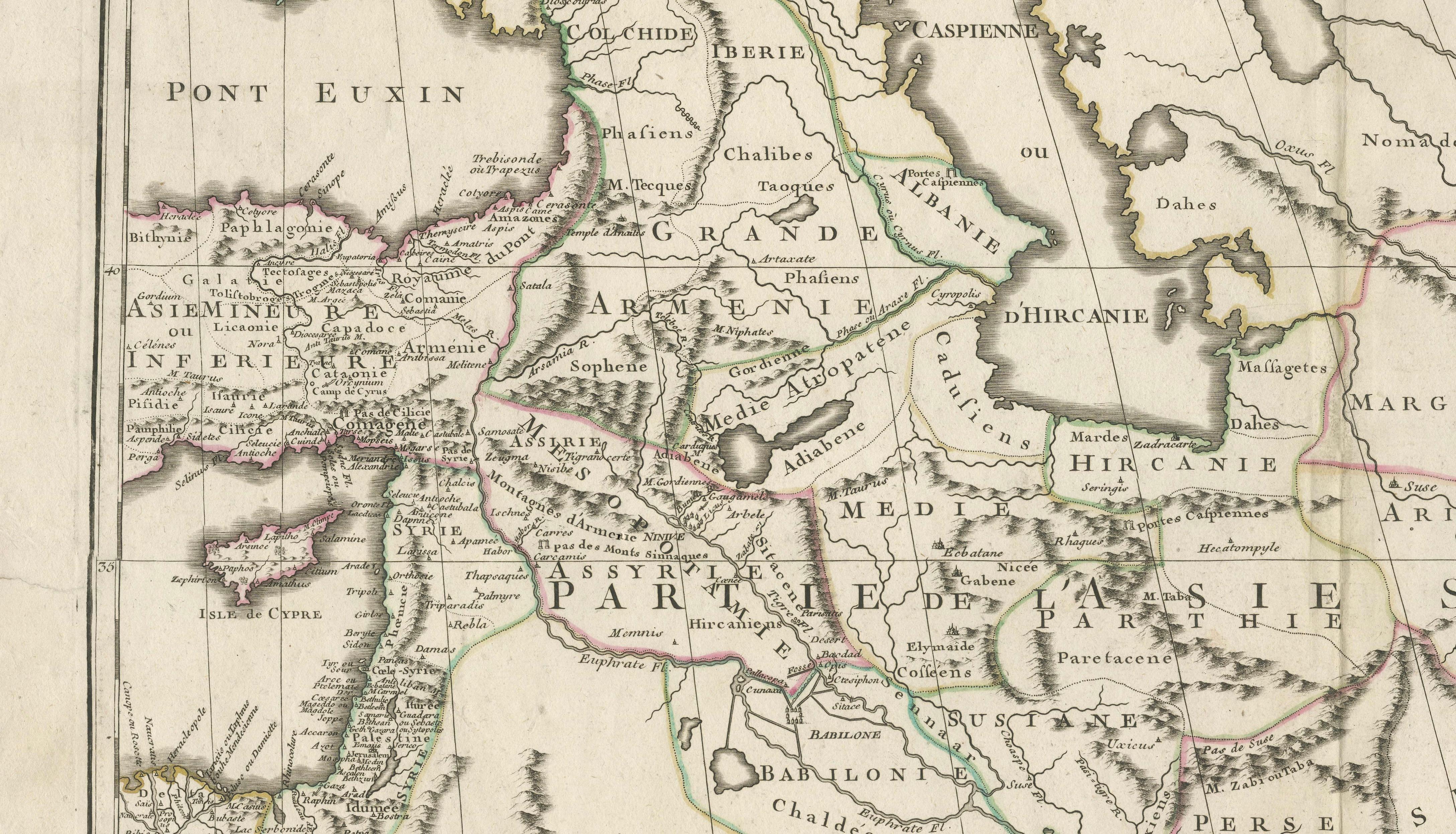 Antique Map Near East & Persia, Ancient Monarchies – Delamarche c.1795