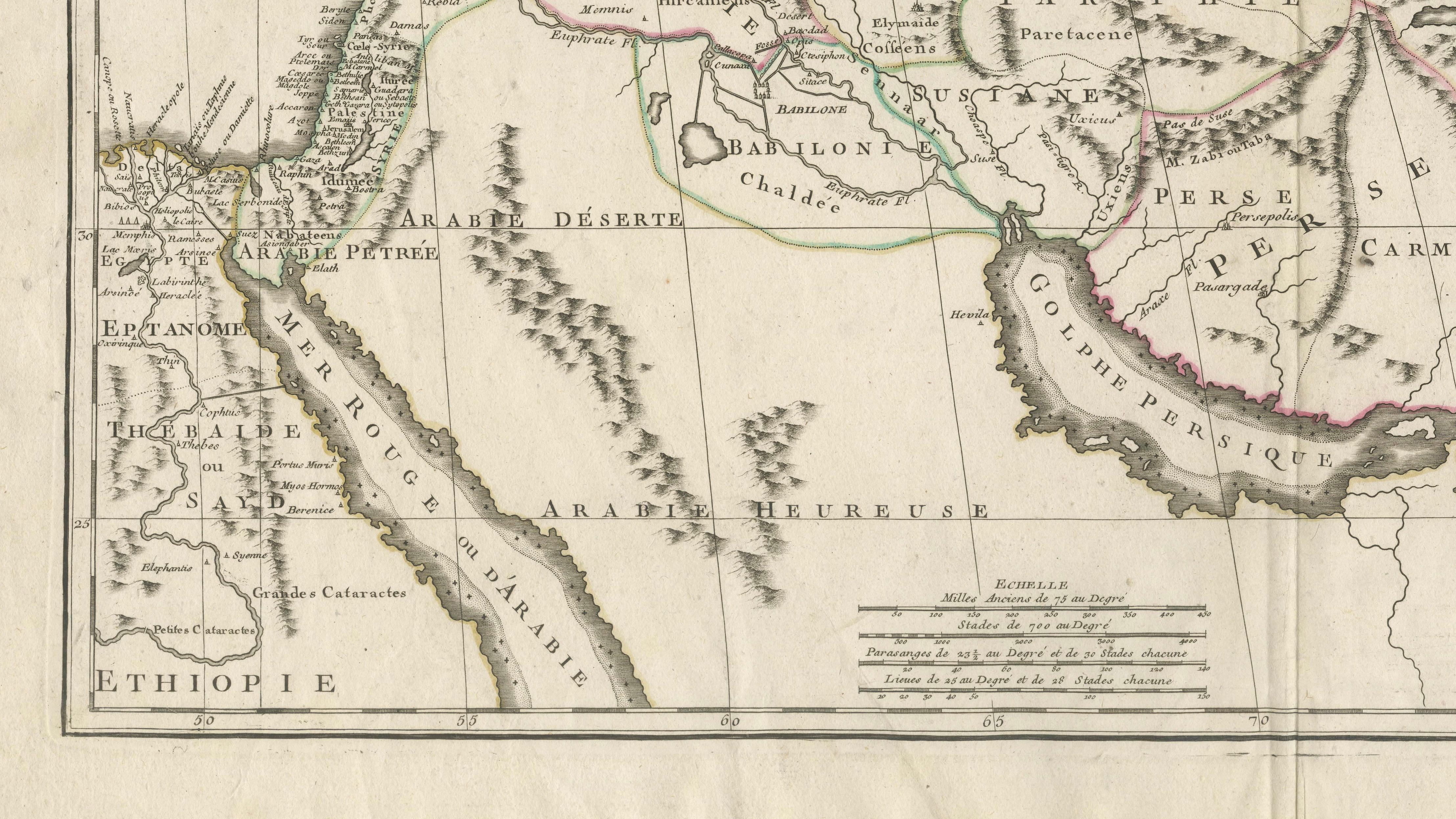 Antique Map Near East & Persia, Ancient Monarchies – Delamarche c.1795