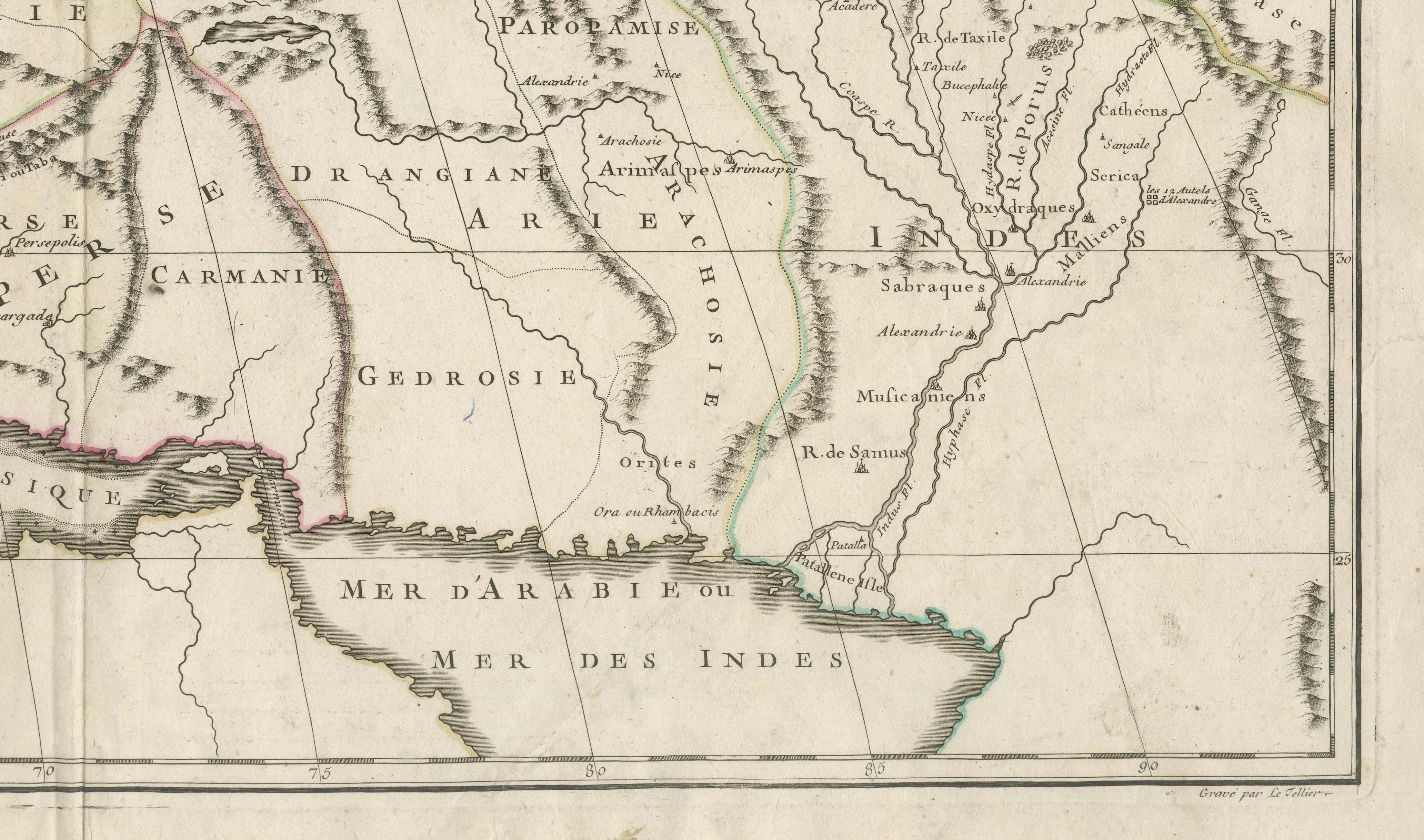 Antique Map Near East & Persia, Ancient Monarchies – Delamarche c.1795