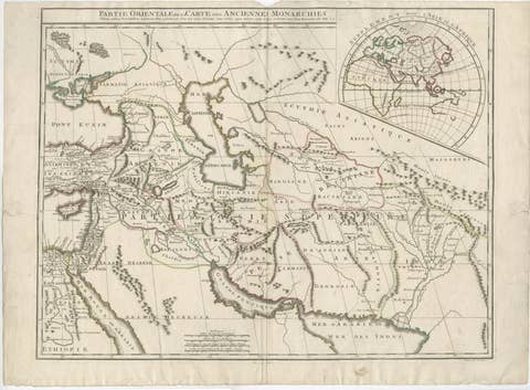Antique Map Near East & Persia, Ancient Monarchies – Delamarche c.1795