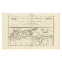 Antique Map North Africa Barbary Coast with Morocco Algeria Tunisia, Bonne c1780
