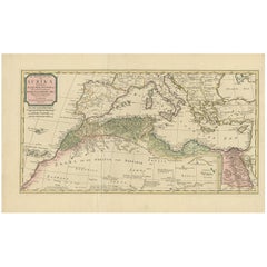 Antike Karte Nordafrikas von I. Tirion, um 1770