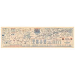 Vintage Map of a Transcontinental Highway from Washington D.C. to Los Angeles