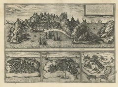 Antique Map of Aden, Mombasa, Kilwa and Sofala by Braun & Hogenberg, circa 1575