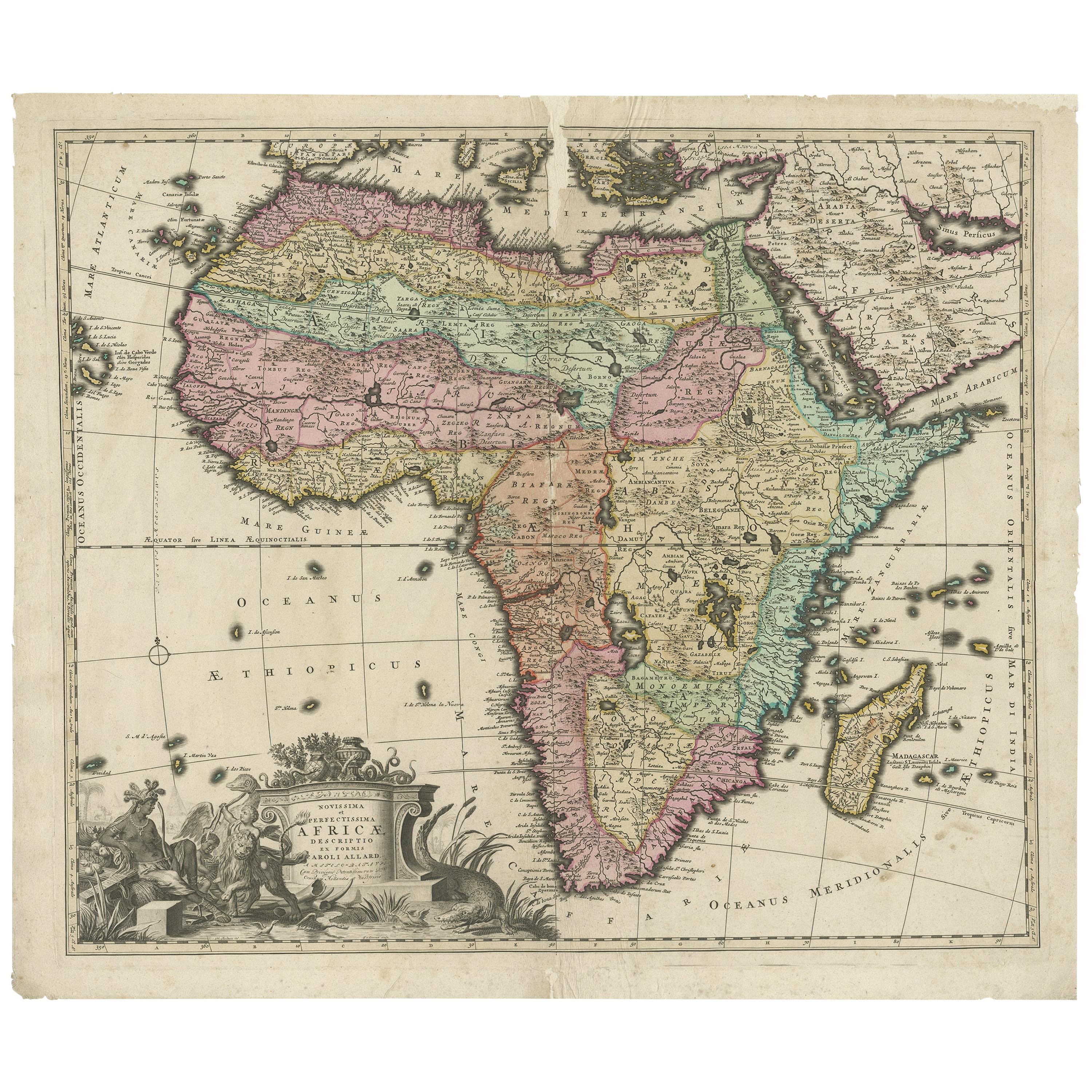 Antique Map of Africa by Allard '1697'