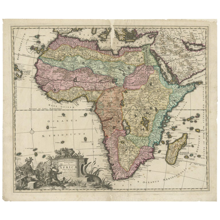 Antique Map of Africa by Allard '1697' For Sale at 1stDibs